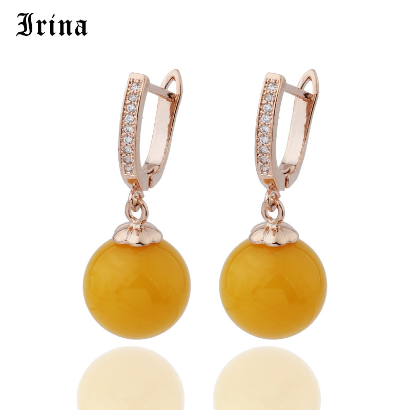 Irina 585 Round Simulated Beeswax Micro Wax Inlay Cubic Zirconia Dangle Earrings Rose Gold For Women Fashion Jewelry Eardrop
Irina 585 Round Simulated Beeswax Micro Wax Inlay Cubic Zirconia Dangle Earrings Rose Gold For Women Fashion Jewelry Eardrop