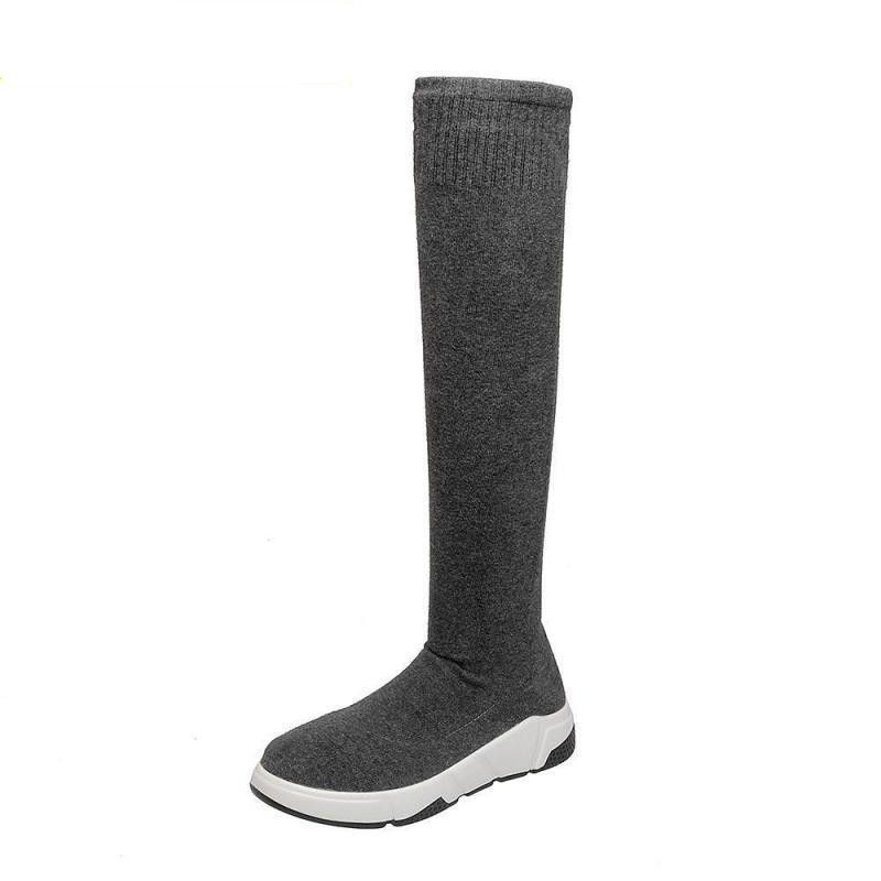 HOT Winter New Womens Medium Length Boots Thick Bottom Round Toe Slip On Warm Female Over The Knee Long Black Stretch Fabric, Gray long
HOT Winter New Womens Medium Length Boots Thick Bottom Round Toe Slip On Warm Female Over The Knee Long Black Stretch Fabric, Gray long