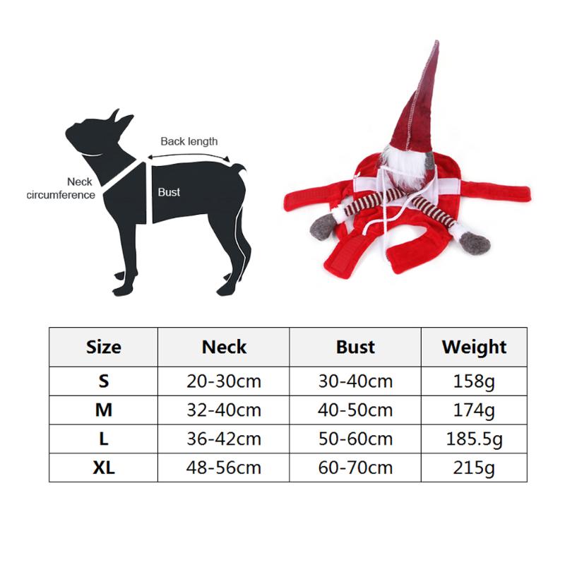 Dog Apparel Christmas Clothes Dogs Horse Riding Cosplay With Faceless Doll Pet Clothing For Puppy