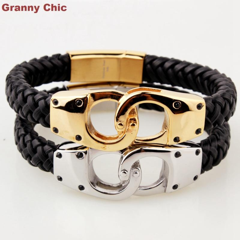 Granny Chic Brand New Fashion Jewelry Mens High Quality Black Genuine Braided Leather Stainless Steel Bracelet
Granny Chic Brand New Fashion Jewelry Mens High Quality Black Genuine Braided Leather Stainless Steel Bracelet