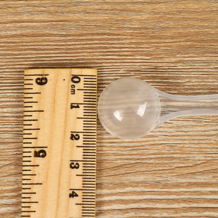 1g/2ml Clear Plastic Measuring Spoon for Coffee Milk Protein Powder Kitchen Scoop
