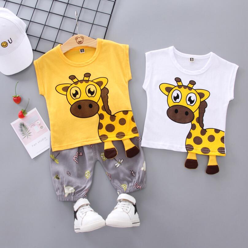 Summer Kids Baby Clothes Set for Boys Cut Cartoon Animal Infant Clothing Suit Giraffe Top T-shirt Toddler Outfit 1 2 3 4 Years, Yellow
Summer Kids Baby Clothes Set for Boys Cut Cartoon Animal Infant Clothing Suit Giraffe Top T-shirt Toddler Outfit 1 2 3 4 Years, Yellow