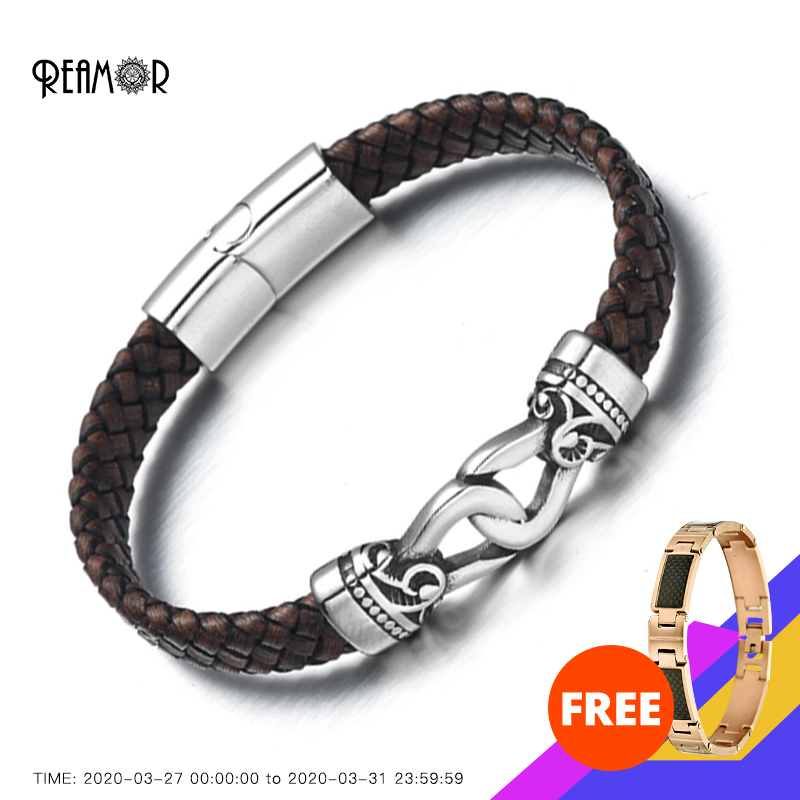 Ruimo 2020 Men Punk Style Persian Courage Sword Knot Spiral Stainless Steel Magnetic Buckle Brown Bracelet for Men and Women
Ruimo 2020 Men Punk Style Persian Courage Sword Knot Spiral Stainless Steel Magnetic Buckle Brown Bracelet for Men and Women