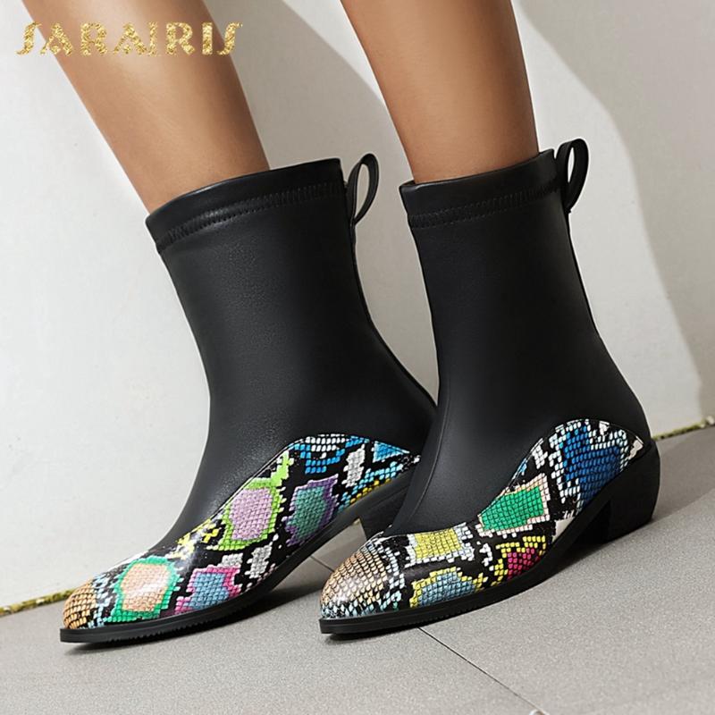 Sarairis 2020 New Design Spring Autumn Ankle Boots Women Shoes Mix Color Slip On Thick Heels Comfortable INS Hot Ladies Boots, Multicolor
Sarairis 2020 New Design Spring Autumn Ankle Boots Women Shoes Mix Color Slip On Thick Heels Comfortable INS Hot Ladies Boots, Multicolor