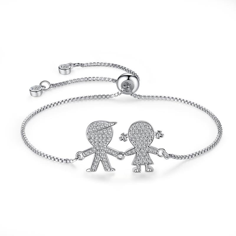 Ladies Adjustable Charm Zircon Bracelet Two People Design Personality Stylish Ladies Bracelet Engagement Show Shiny Jewelry Gift
Ladies Adjustable Charm Zircon Bracelet Two People Design Personality Stylish Ladies Bracelet Engagement Show Shiny Jewelry Gift