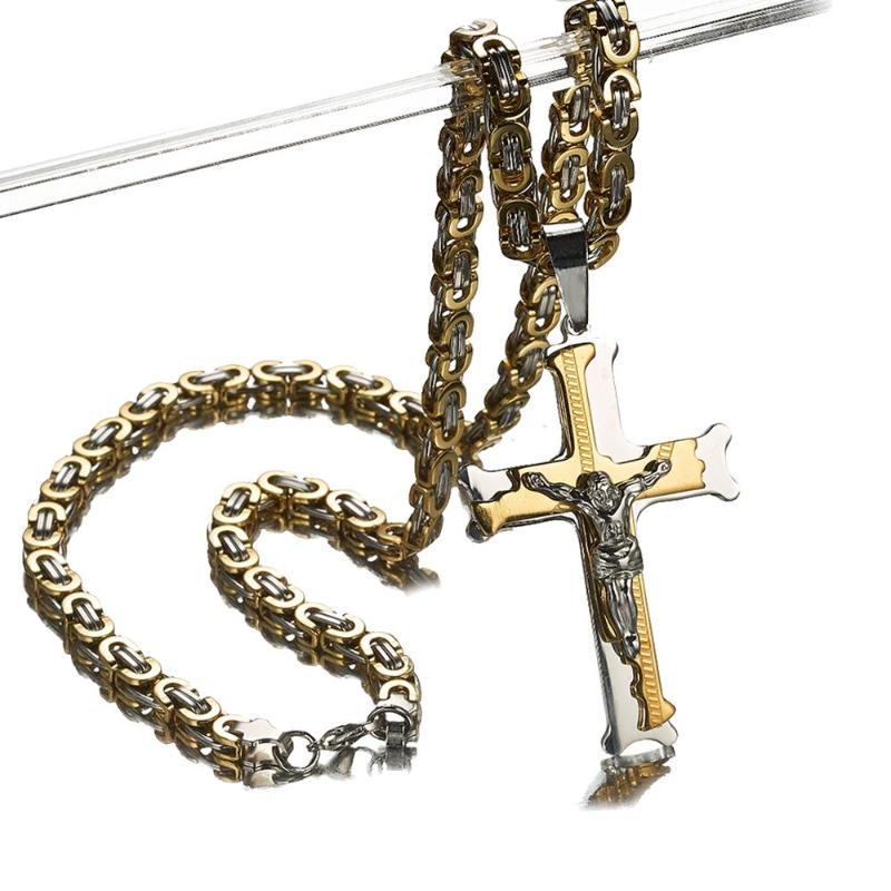 Men Chains 6mm Stainless Steel Byzantine Chain Necklace Hip Hop Jewelry Cross Pendant Necklace Black Collar 18-32 Inch Long
Men Chains 6mm Stainless Steel Byzantine Chain Necklace Hip Hop Jewelry Cross Pendant Necklace Black Collar 18-32 Inch Long