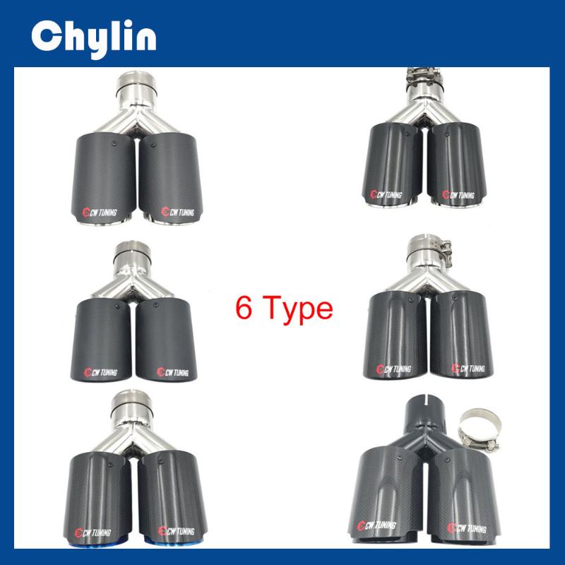 1Pcs Y Model Universal Dual Exhaust Tip MaGlossy Carbon Exhaust Tip Muffluer Pipe System Muffler For Akrapovic Cars
1Pcs Y Model Universal Dual Exhaust Tip MaGlossy Carbon Exhaust Tip Muffluer Pipe System Muffler For Akrapovic Cars