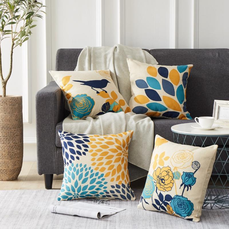 Pillow Case Pillowcase Flower Bird Print Household Cushion Covers Square Accessories
Pillow Case Pillowcase Flower Bird Print Household Cushion Covers Square Accessories