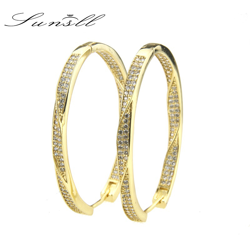 SUNSLL new gold copper earrings white zirconia oval earrings for women fashion party generous jewelry unique
SUNSLL new gold copper earrings white zirconia oval earrings for women fashion party generous jewelry unique