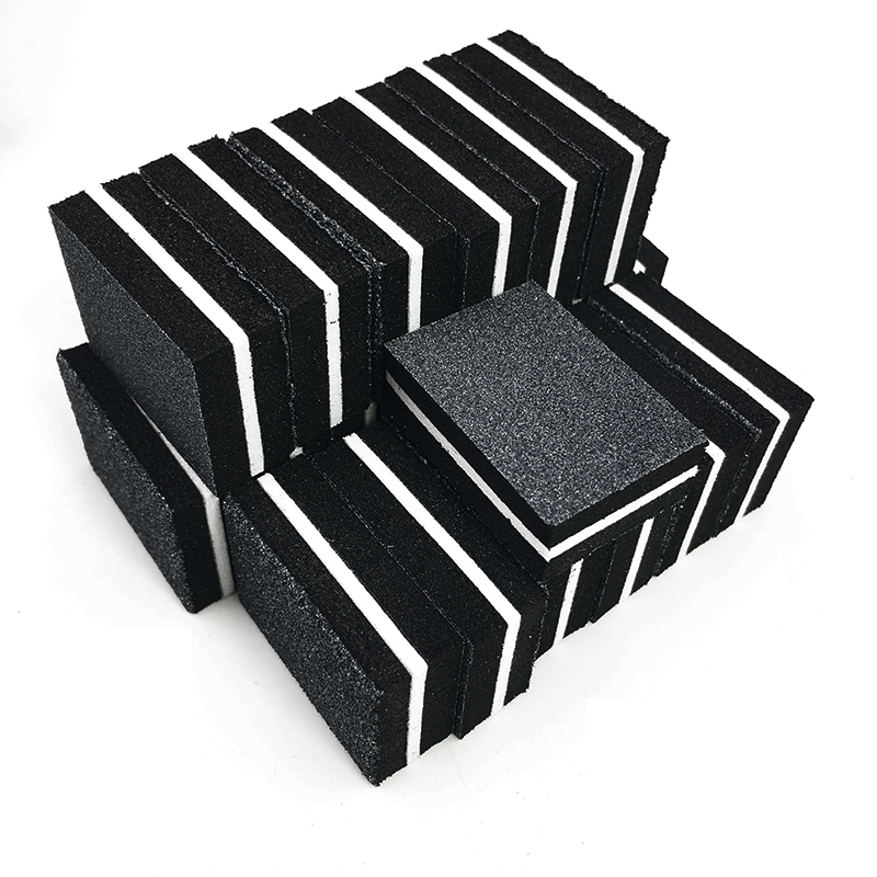 200pcs/lot Nail Buffer Double-sided Small Mini Nail Buffer Block Black Disposable Professional Manicure Pedicure
