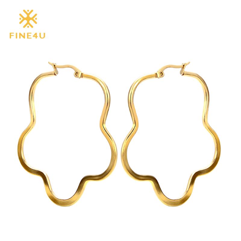 2020 New FINE4U E010 316L Stainless Steel Hoop Earrings Flower Earrings For Women Wedding Jewelry
2020 New FINE4U E010 316L Stainless Steel Hoop Earrings Flower Earrings For Women Wedding Jewelry