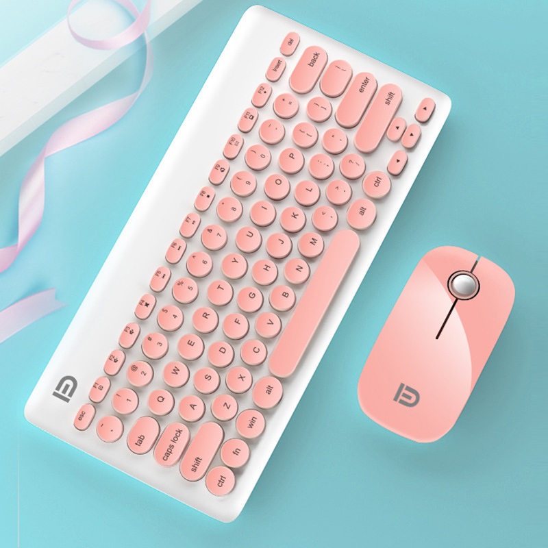 2.4G Wireless Keyboard And Mouse Combo Round Keycaps Keyboard Silent Mice for Laptop PC Computer
2.4G Wireless Keyboard And Mouse Combo Round Keycaps Keyboard Silent Mice for Laptop PC Computer