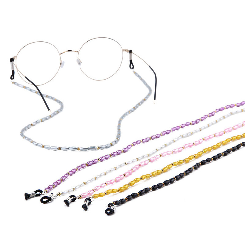 Gold Silver Beads Oval Pearl Beaded Chain Sunglasses Chains Reading Glasses Cord Holder Neck Strap Rope for Face Mask Necklace
Gold Silver Beads Oval Pearl Beaded Chain Sunglasses Chains Reading Glasses Cord Holder Neck Strap Rope for Face Mask Necklace