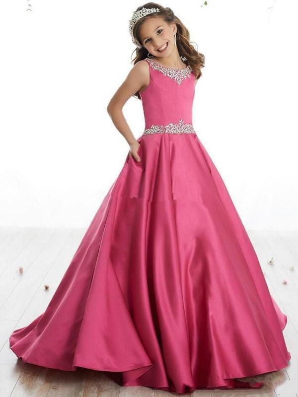 Classic Pageant Dresses with Beading Girls Wedding Birthday Party Dress Kids Satin Formal Dress for 6 - 14 Years Old, White
Classic Pageant Dresses with Beading Girls Wedding Birthday Party Dress Kids Satin Formal Dress for 6 - 14 Years Old, White