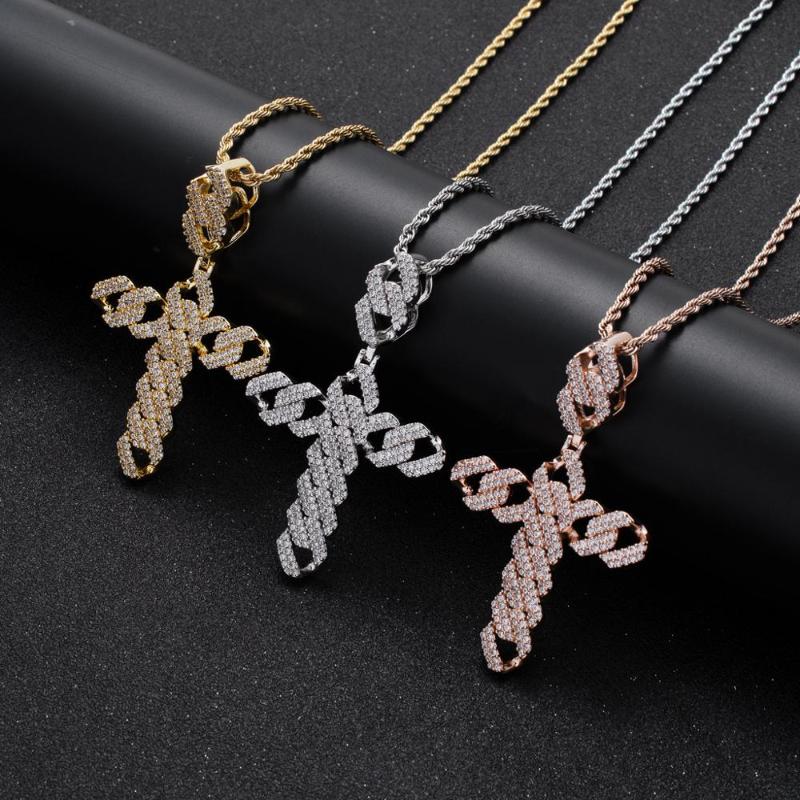 Men Hip hop iced out bling rhombus Cross pendant necklaces Zircon High quality Hiphop necklace Charm jewelry Drop shipping
Men Hip hop iced out bling rhombus Cross pendant necklaces Zircon High quality Hiphop necklace Charm jewelry Drop shipping