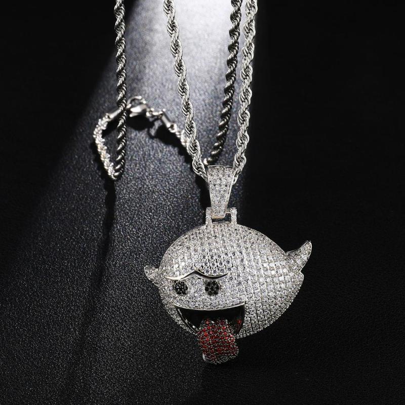 Hip Hop Iced Out Bling Copper Rapper Drip Micro Paved Ghost Necklace & Pendants For Men Rapper Jewelry
Hip Hop Iced Out Bling Copper Rapper Drip Micro Paved Ghost Necklace & Pendants For Men Rapper Jewelry
