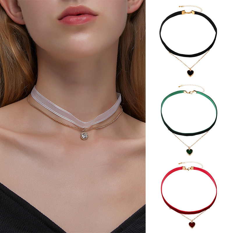 Vekno Multilayer Necklaces Velvet Heart Pendants For Women Female Short Choker Necklace Fashion Jewelry Collier Femme Gift
Vekno Multilayer Necklaces Velvet Heart Pendants For Women Female Short Choker Necklace Fashion Jewelry Collier Femme Gift