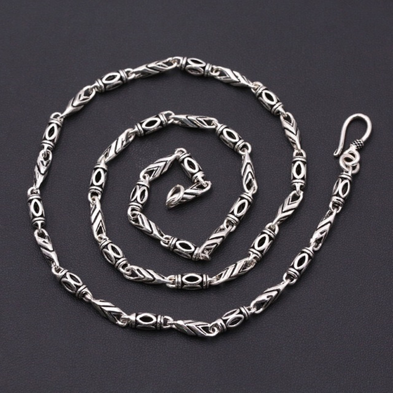 35g 100% Real Pure 925 Sterling Silver Initial Necklace 4MM Thickness Chain Men Gift Thai silver CHarms Choker long necklace
35g 100% Real Pure 925 Sterling Silver Initial Necklace 4MM Thickness Chain Men Gift Thai silver CHarms Choker long necklace