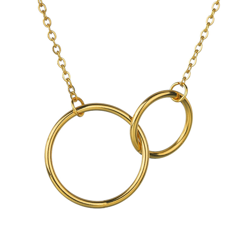 Necklaces Women Stainless Steel Jewelry Simple Seamless Circle Women's Necklace Glossy Double Circle Double Golden Necklace
Necklaces Women Stainless Steel Jewelry Simple Seamless Circle Women's Necklace Glossy Double Circle Double Golden Necklace