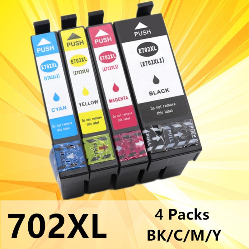 4 Pack ink cartridge for 702 T702 XL 702XL for WorkForce Pro WF-3720 WF-3725 Printer full ink with chips
4 Pack ink cartridge for 702 T702 XL 702XL for WorkForce Pro WF-3720 WF-3725 Printer full ink with chips