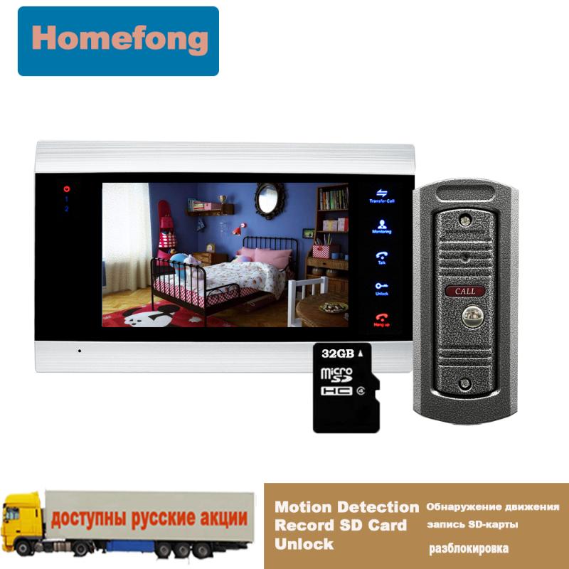 Homefong Video Door Phone for Private House Doorbell Intercom System Camera Touch Key Record SD Card Motion Detection
Homefong Video Door Phone for Private House Doorbell Intercom System Camera Touch Key Record SD Card Motion Detection