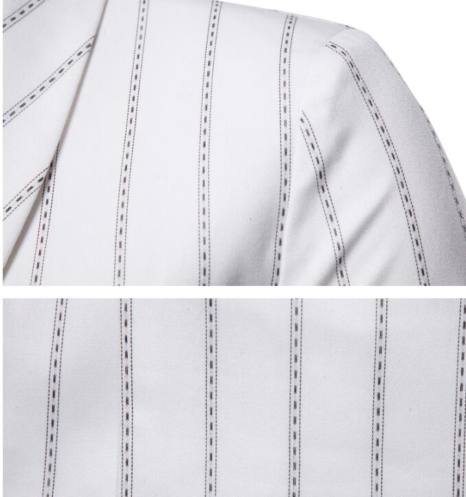 Designer Mens Suits Stripe Wedding Groom Tuxedos Black & White High Quality Formal Mens Suit Wedding Mens Suits One Piece EUR Size M to 4XL