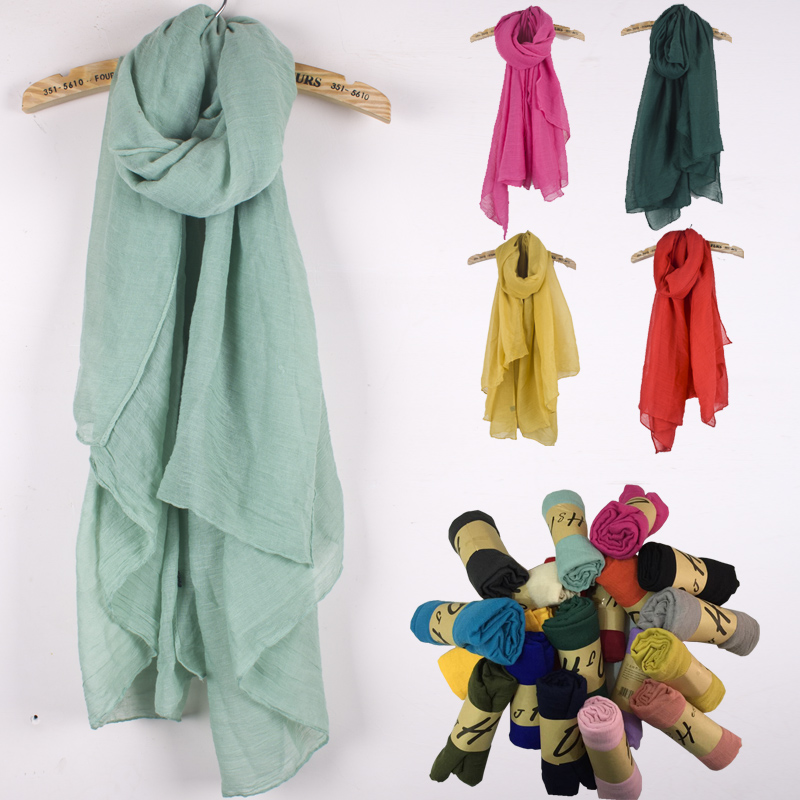 Multicolor high quality cotton and linen scarf shawl and female literary pure color linen scarves Free shipping
Multicolor high quality cotton and linen scarf shawl and female literary pure color linen scarves Free shipping