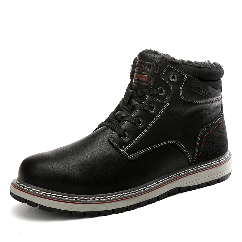 Fashion Winter Men's Boots Warm New Snow Boots Waterproof Leather Ankle Outdoor Hiking Men's Shoes, Black
Fashion Winter Men's Boots Warm New Snow Boots Waterproof Leather Ankle Outdoor Hiking Men's Shoes, Black