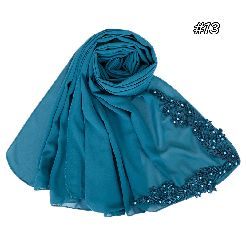 New light Chiffon Embroidery Flower Design nail pearl bald scarf Malaysian Muslim flower scarf YW88
New light Chiffon Embroidery Flower Design nail pearl bald scarf Malaysian Muslim flower scarf YW88