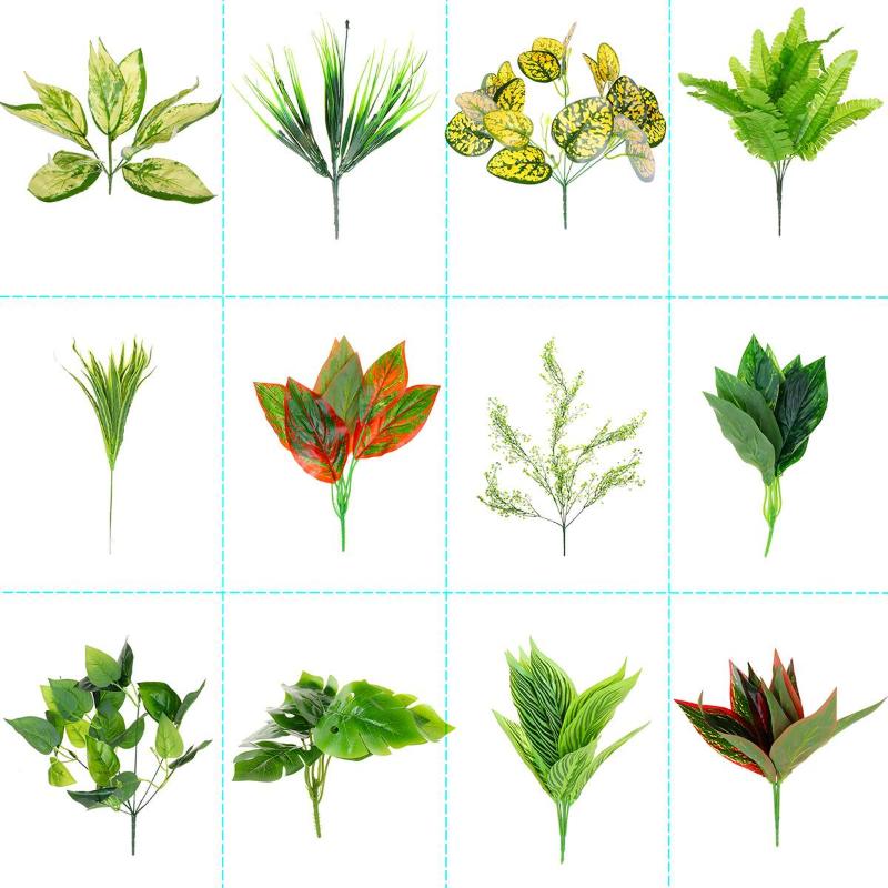5 Fork Artificial Plants Eucalyptus Grass Plastic Ferns Green Leaves Fake Flower Plant Wedding Home Decoration Table Decors
5 Fork Artificial Plants Eucalyptus Grass Plastic Ferns Green Leaves Fake Flower Plant Wedding Home Decoration Table Decors