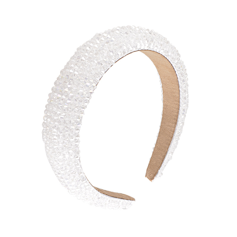 Beaded Headband Colorful Sparkly Padded Hair Hoop Women Girl Hair Band Headdress Diadema Con Cuentas De Cristal Y Diamantes De Imitacion