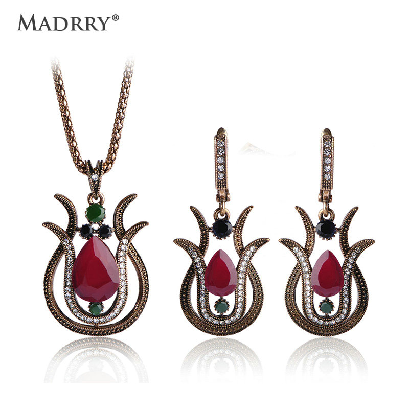Anti Gold Tulip Turkish Vintage Jewelry Sets Necklace & Earrings Resin Crystal Colares Bijuterias Women Dress Sets Collar Bijoux, As pic
Anti Gold Tulip Turkish Vintage Jewelry Sets Necklace & Earrings Resin Crystal Colares Bijuterias Women Dress Sets Collar Bijoux, As pic