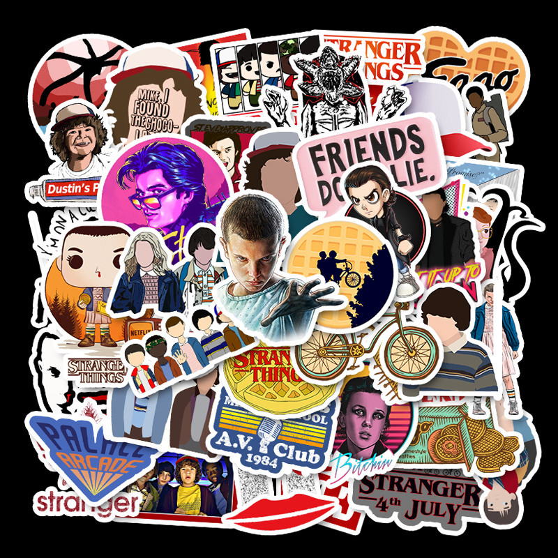 50Pcs Hot Stranger Things Stickers Pack Non-random Vinyl Decal Car Bike Luggage Sticker Laptop Skateboard Motor Water Bottle Decal, Multi-color
50Pcs Hot Stranger Things Stickers Pack Non-random Vinyl Decal Car Bike Luggage Sticker Laptop Skateboard Motor Water Bottle Decal, Multi-color