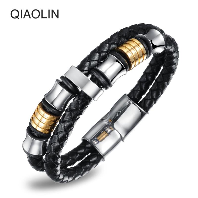 High Quality Punk Double Layer Cowhide Bracelets Handmake Weave Magnetic buckle Man Wristband Fashion Casual Jewelry Gift
High Quality Punk Double Layer Cowhide Bracelets Handmake Weave Magnetic buckle Man Wristband Fashion Casual Jewelry Gift