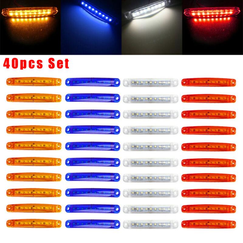 40pc/Set Super Bright Sealed 9LED Side Marker Light Truck Trailer Lorry Red/Amber/White/Blue Waterproof ForUTE ATV SUV Tractors, As pic
40pc/Set Super Bright Sealed 9LED Side Marker Light Truck Trailer Lorry Red/Amber/White/Blue Waterproof ForUTE ATV SUV Tractors, As pic