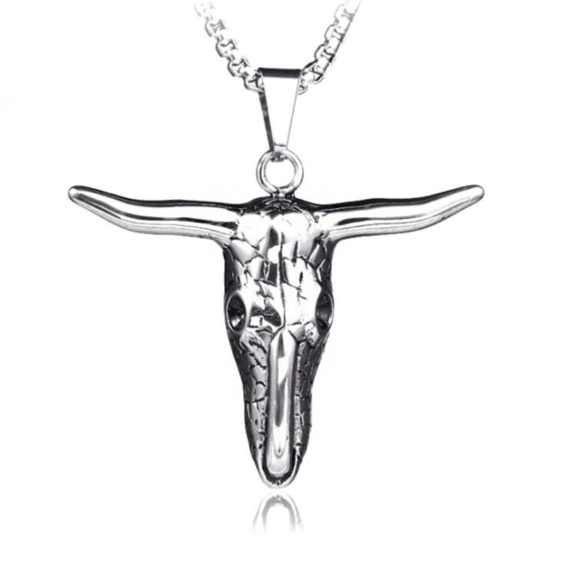 new arrival hip-hop retro titanium steel chain cow bone necklace sheep head pendant necklace for man & woman fashion jewelry
new arrival hip-hop retro titanium steel chain cow bone necklace sheep head pendant necklace for man & woman fashion jewelry