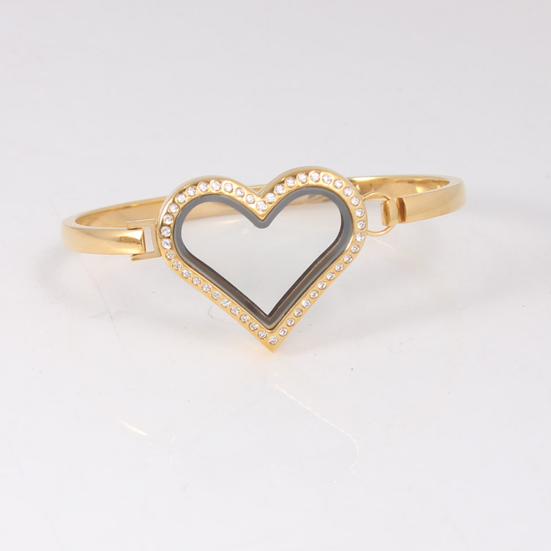 Heart Shape Living Memory Locket Bracelet Bangle With Rhinestone Magnetic Floating Locket Bangles 5pcs
Heart Shape Living Memory Locket Bracelet Bangle With Rhinestone Magnetic Floating Locket Bangles 5pcs