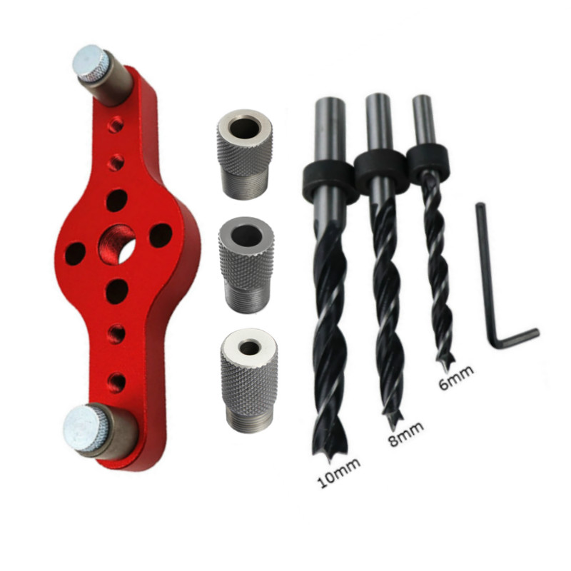 Pocket Hole Jig Vertical Self-centering 6 8 10mm Dowel Jig Aluminum Alloy Hole Drill Guide Puncher Locator Woodworking Tool
Pocket Hole Jig Vertical Self-centering 6 8 10mm Dowel Jig Aluminum Alloy Hole Drill Guide Puncher Locator Woodworking Tool
