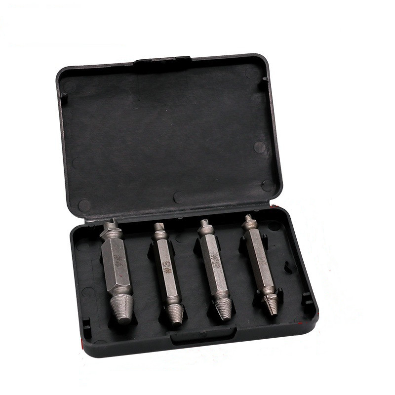 DWZ High Quality Set Broken Head Screw Extractor Slippery Tooth Damage Removal Tool Titanium-plated Screwdriver Bit Double Head