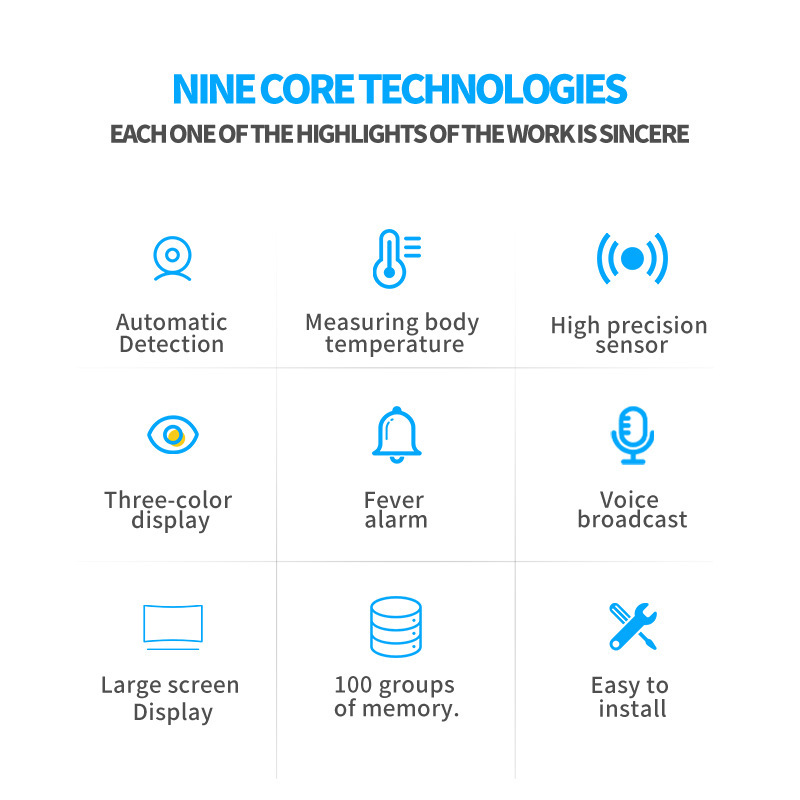 TCT 1pc K5 Digital Infrared Thermometer Measuring Instrument Non-contact Electronic Intelligent Voice Broadcast Body Temperature Tester
