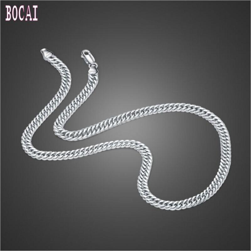 S925 sterling silver jewelry horse whip chain 6MM personality domineering men's silver chain double buckle men's necklace
S925 sterling silver jewelry horse whip chain 6MM personality domineering men's silver chain double buckle men's necklace