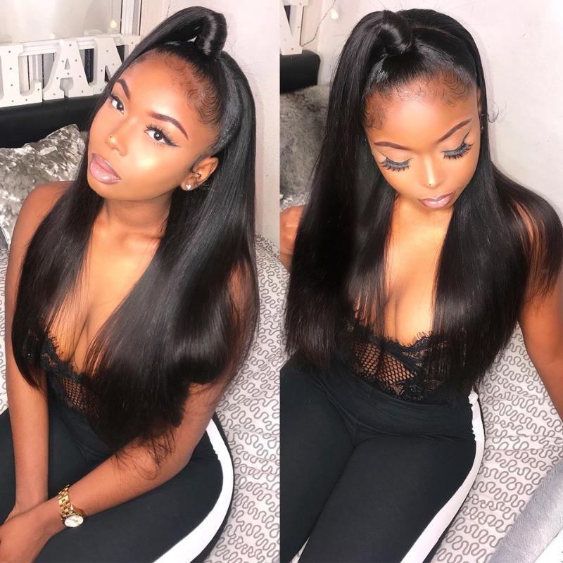 360 Lace Frontal Wigs Silky Straight Brazilian Hair Wig 13X4 Lace Front Human Hair Wigs Natural Hairline Fashow Remy, Natural color
360 Lace Frontal Wigs Silky Straight Brazilian Hair Wig 13X4 Lace Front Human Hair Wigs Natural Hairline Fashow Remy, Natural color