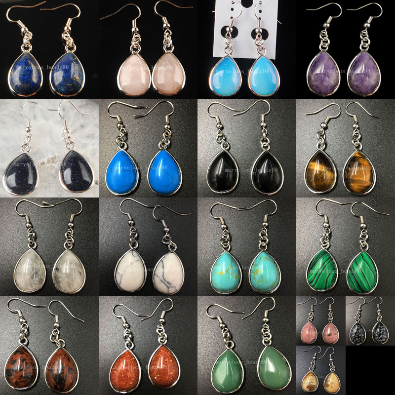 Lapis Lazuli Opal Malachite Crystal Carnelian Goldstone Blue Sand Tigers Eye Howlite Aventurine Water Drop Bead Earring WB577
Lapis Lazuli Opal Malachite Crystal Carnelian Goldstone Blue Sand Tigers Eye Howlite Aventurine Water Drop Bead Earring WB577