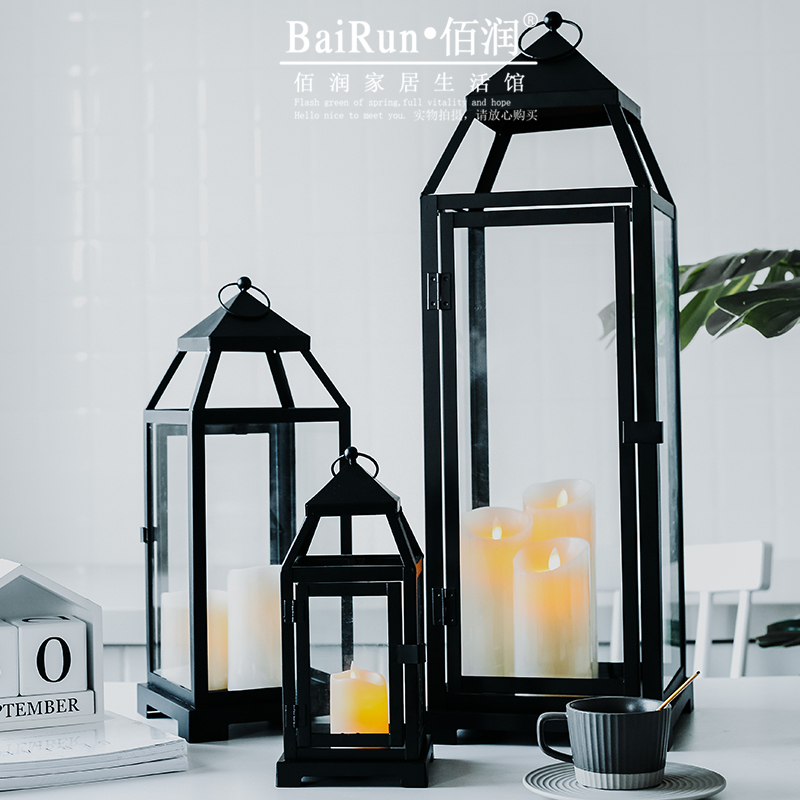 Windproof Outdoor Candle Holder Glass Stand Black Iron Large Candle Holder Rustic Nordic Candelabro Vela Lantern JJ60ZT
Windproof Outdoor Candle Holder Glass Stand Black Iron Large Candle Holder Rustic Nordic Candelabro Vela Lantern JJ60ZT