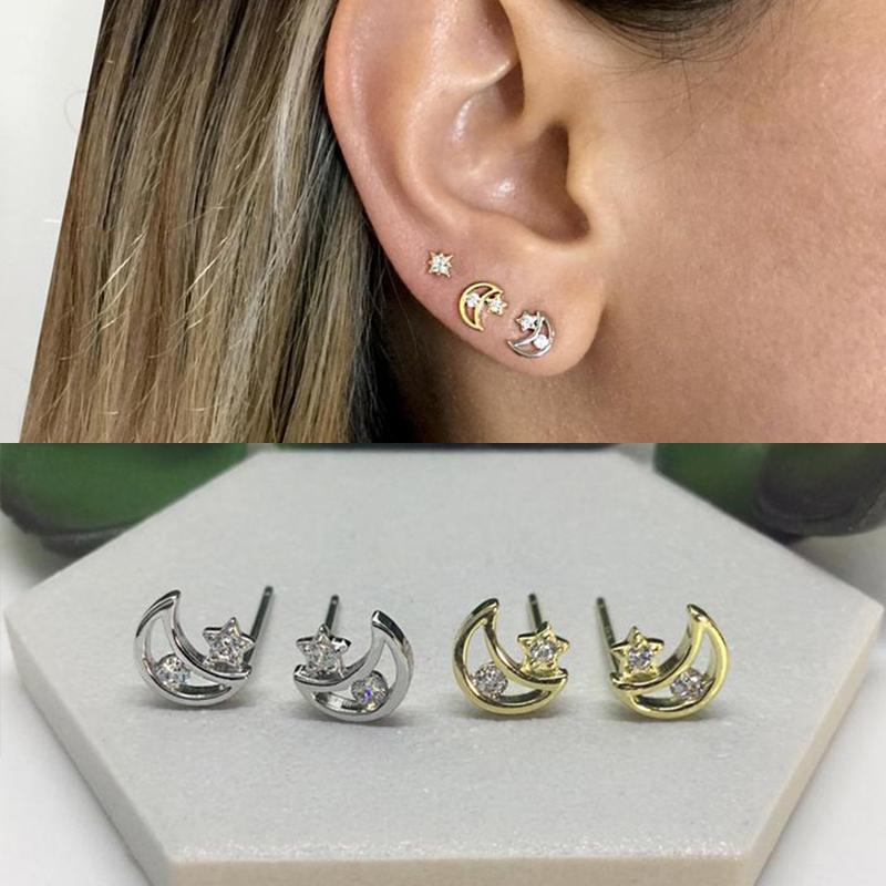 Minimalist 925 Sterling Silver Aretes Pendientes Moon Pattern Small Mini Stud Earrings For Woman Girls Lovers' Puncture Earrings
Minimalist 925 Sterling Silver Aretes Pendientes Moon Pattern Small Mini Stud Earrings For Woman Girls Lovers' Puncture Earrings