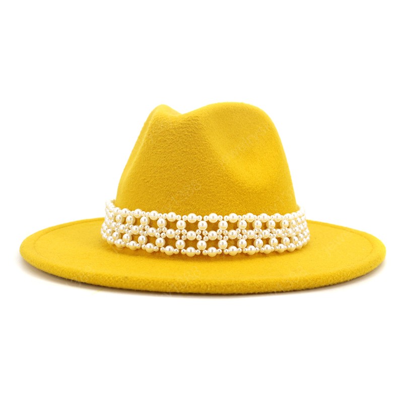 Women Men Wool Fedora Hat With Pearl Ribbon Gentleman Lady Winter Autumn Wide Brim Church Panama Sombrero Jazz Cap
Women Men Wool Fedora Hat With Pearl Ribbon Gentleman Lady Winter Autumn Wide Brim Church Panama Sombrero Jazz Cap