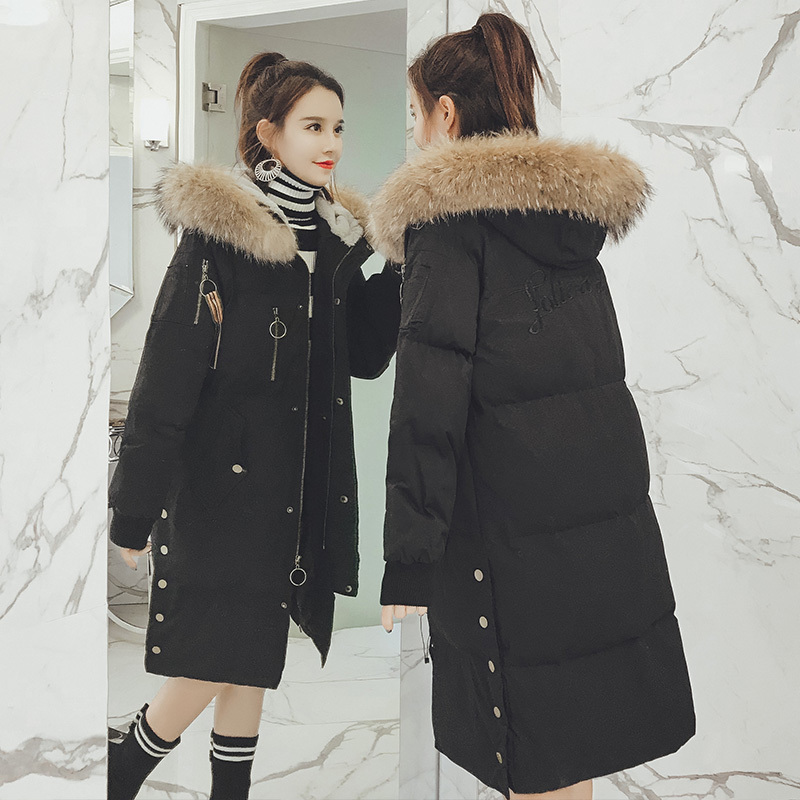 Winter Jacket Women Down Cotton Coat Korean Parka Large Racoon Fur Collar Women' Jackets Thick Parkas Mujer 2020 KJ695, Black
Winter Jacket Women Down Cotton Coat Korean Parka Large Racoon Fur Collar Women' Jackets Thick Parkas Mujer 2020 KJ695, Black