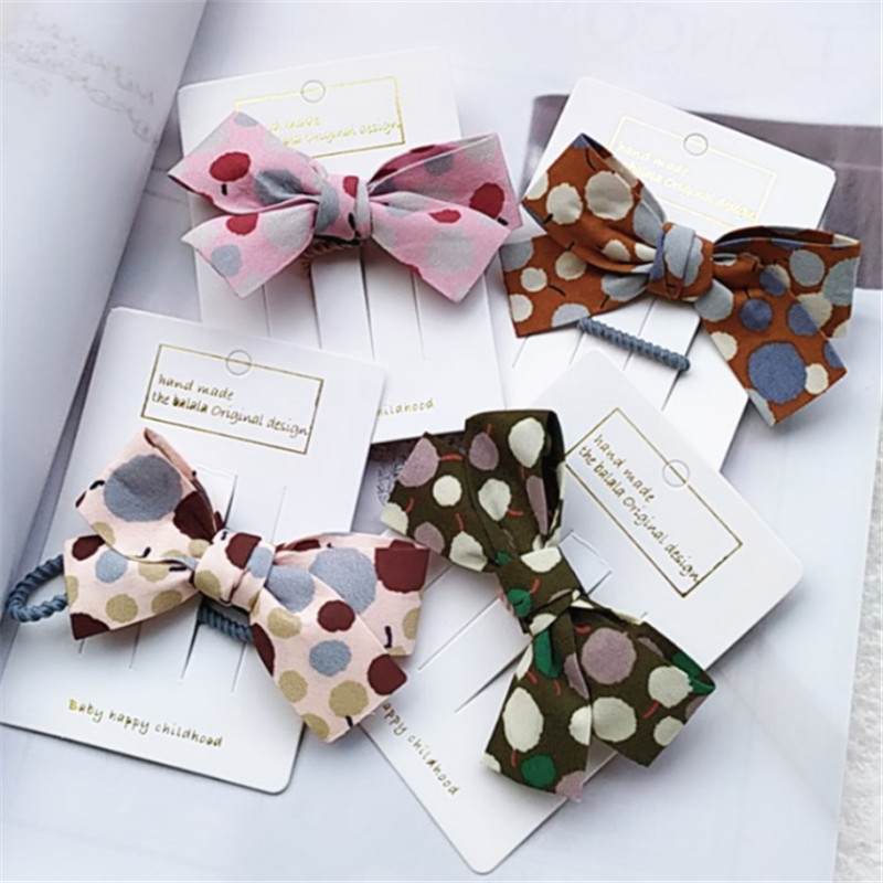 5pcs/lot Fashion Sweet Girls Hair Rope Vintage Polka Dot Bowknot Children Ponytail Holder Hairbands Hair Accessories
5pcs/lot Fashion Sweet Girls Hair Rope Vintage Polka Dot Bowknot Children Ponytail Holder Hairbands Hair Accessories