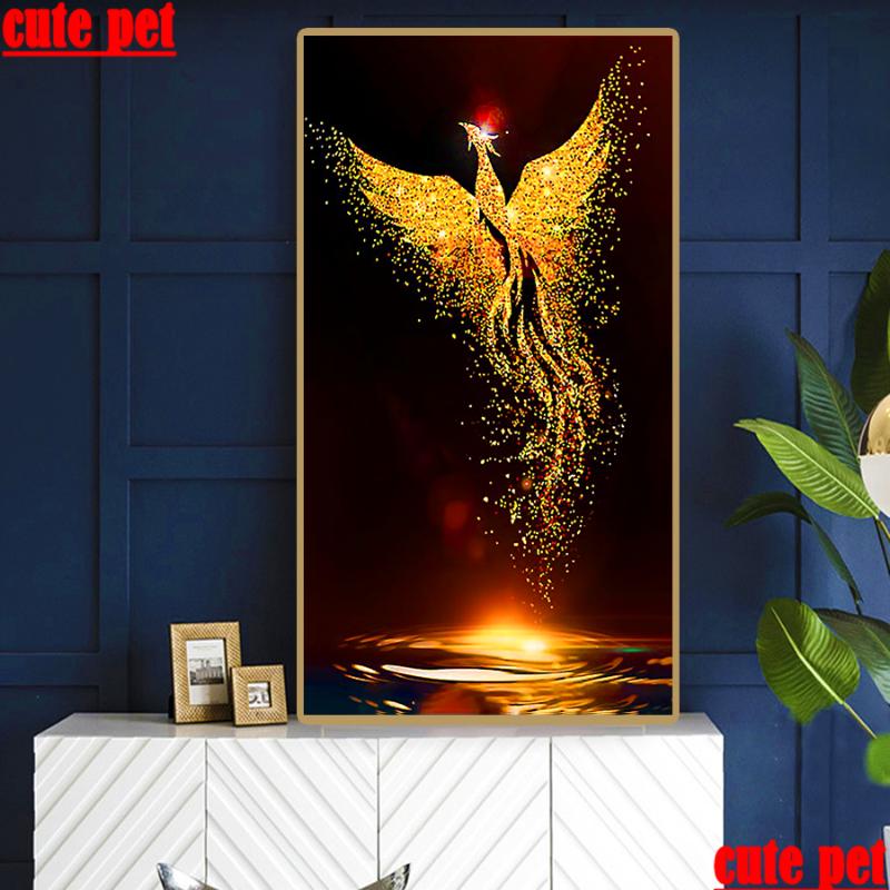 large 5D Diamond Painting Golden Phoenix Full DIY CrossStitch square Diamond Embroidery rhinestones MosaicDecor cute pet
large 5D Diamond Painting Golden Phoenix Full DIY CrossStitch square Diamond Embroidery rhinestones MosaicDecor cute pet