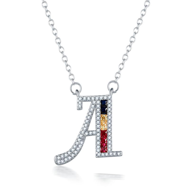 Personality Silver Color A-Z 26 Letter CZ Zircon Necklace Pendant Charm Multicolor Crystal Necklace for Women Jewelry Gifts
Personality Silver Color A-Z 26 Letter CZ Zircon Necklace Pendant Charm Multicolor Crystal Necklace for Women Jewelry Gifts